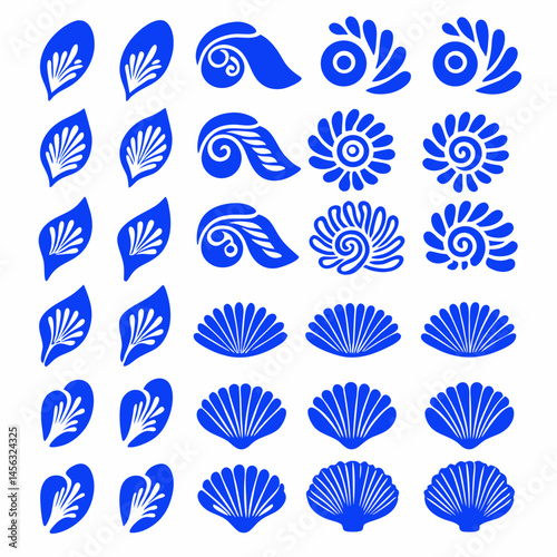 Wallpaper Mural Outline flower set for artistic designs Torontodigital.ca