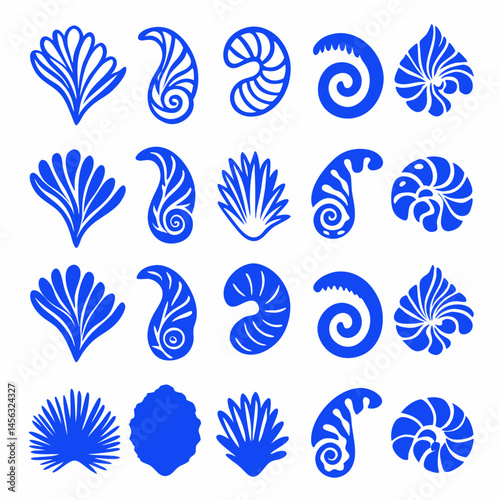 Wallpaper Mural Outline flower set for artistic designs Torontodigital.ca