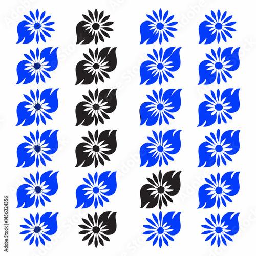 Wallpaper Mural Outline flower set for artistic designs Torontodigital.ca