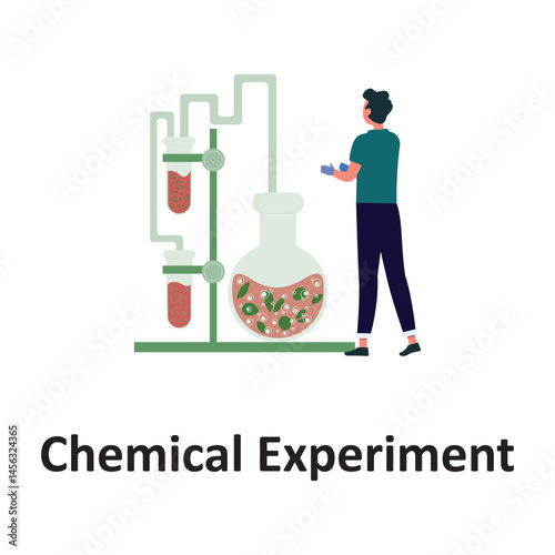 Chemical experiment Vector illustration which can easily modify or edit which can easily modify or edit