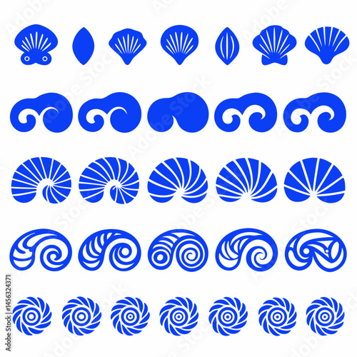 Wallpaper Mural Outline flower set for artistic designs Torontodigital.ca