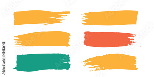 A set of colorful watercolor splashes, whit white background.