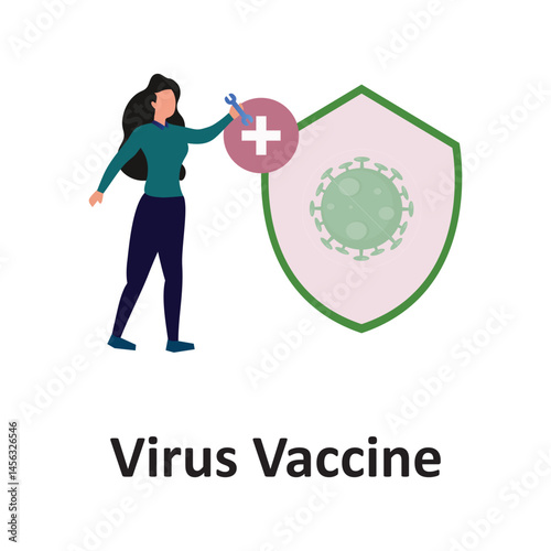 Virus vaccine Vector illustration which can easily modify or edit which can easily modify or edit.