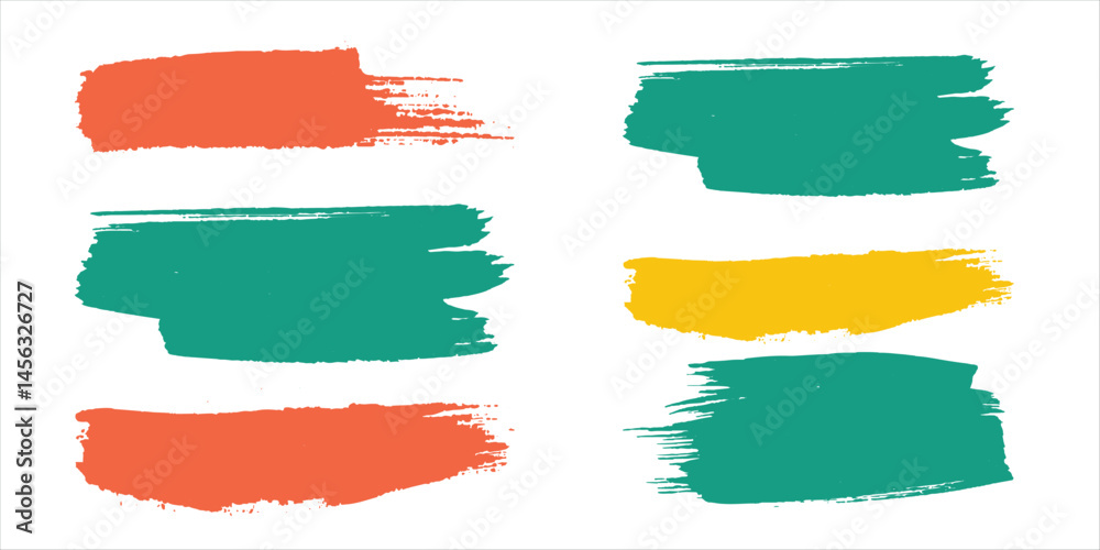 A set of watercolor paint strokes, Colorful watercolor patch background vector, whit white background