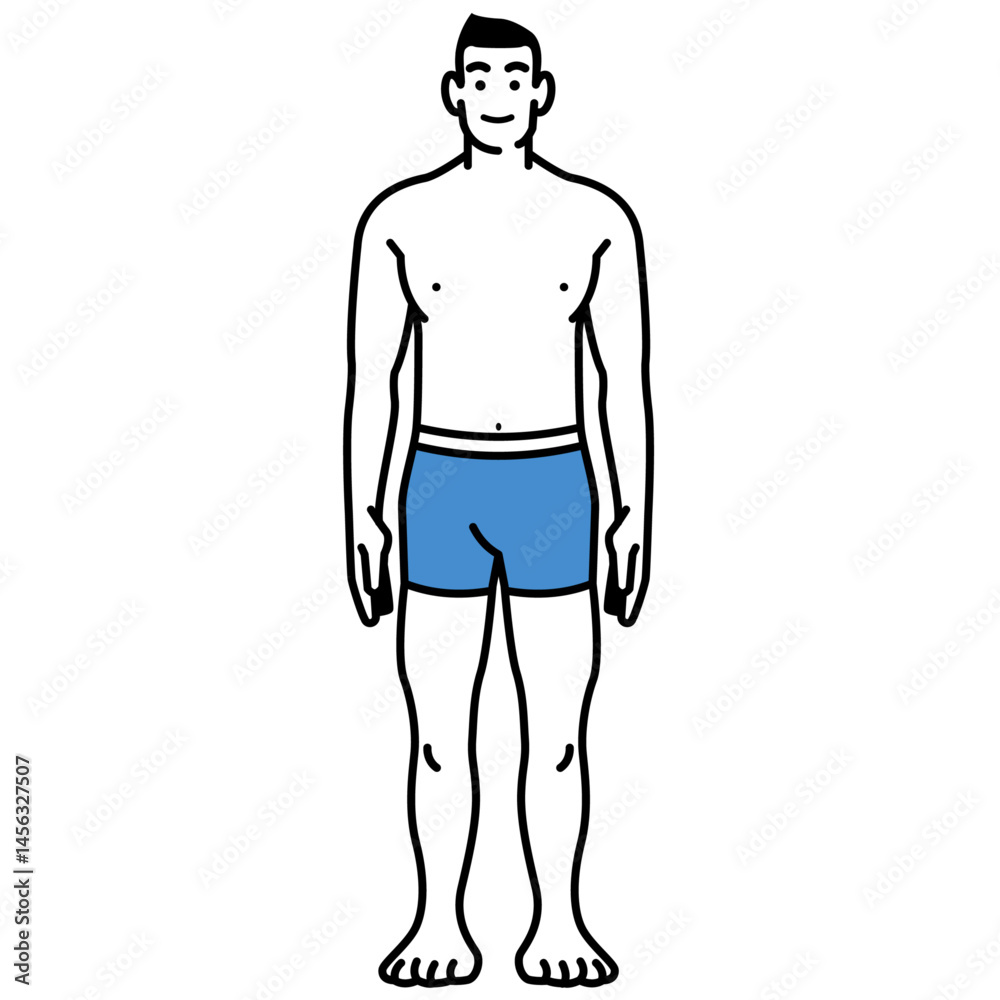 Fototapeta premium アンダーウェアを着用した男性