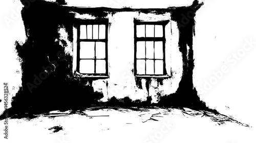 Decrepit Basement With Strange Markings, vector illustration art