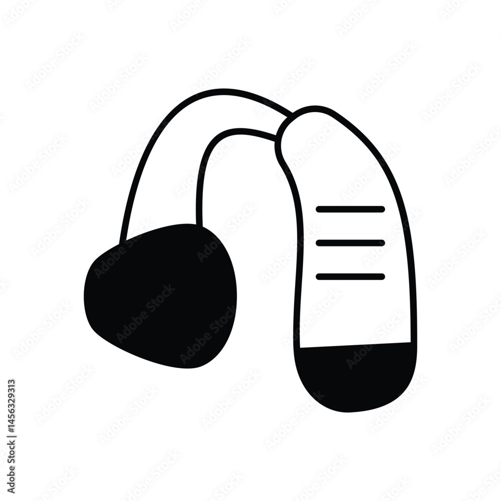 Fototapeta premium Hearing Aid vector icons stock illustration