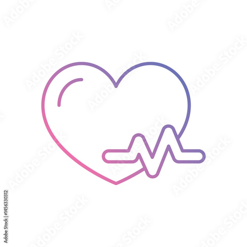 Heart Beats vector icons stock illustration