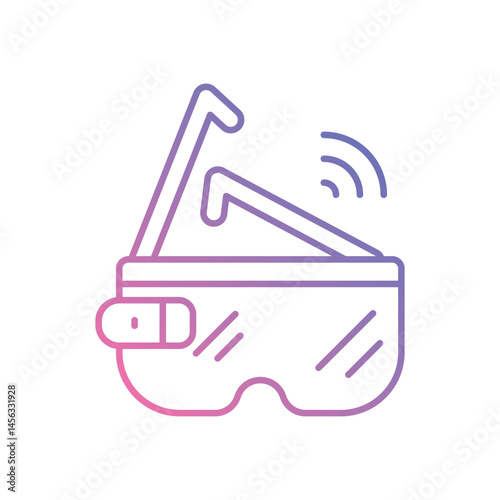 Smart Glasses vector icons stock illustration