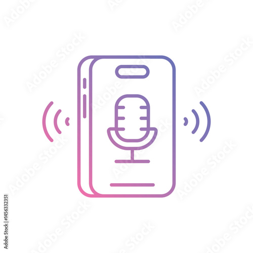 Voice Assistant vector icons stock illustration