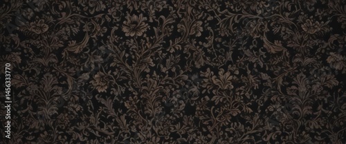Intricate dark damask, floral vines, seamless pattern,  vintage,  home decor
