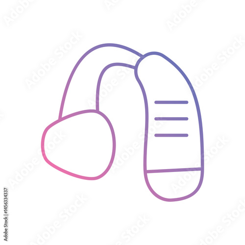 Hearing Aid vector icons stock illustration