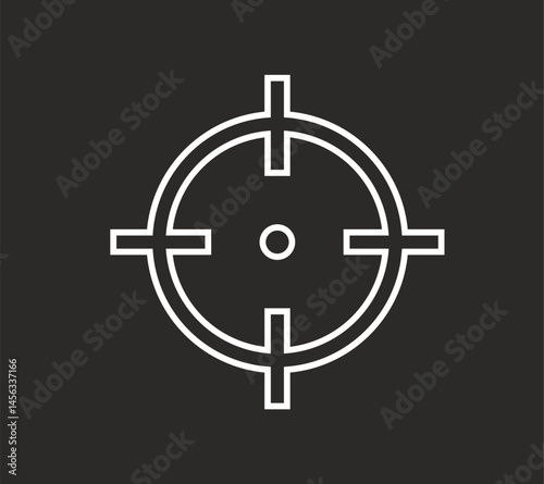 Gun sight isolated crosshairs bullseye vector image