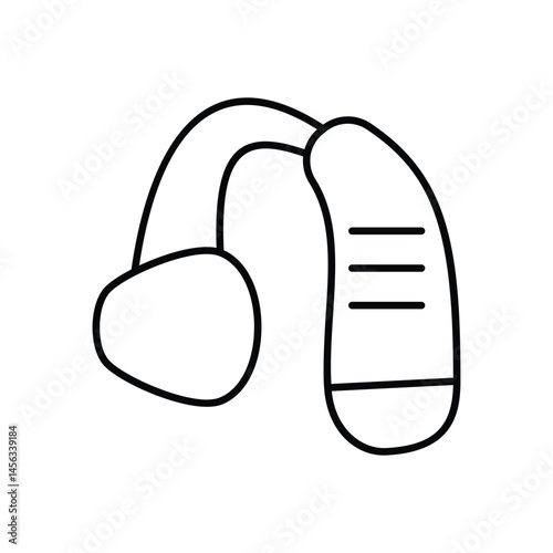 Hearing Aid vector icons stock illustration