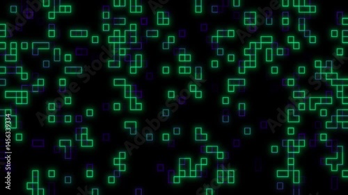 Digital Green Particle Loop – Futuristic Digital Background Animation