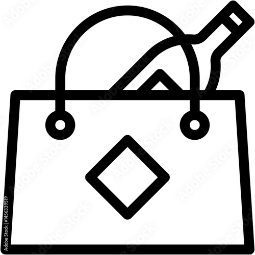 Vector Icon Shopping, Bag, Beer Bag, Online Shop, Commerce