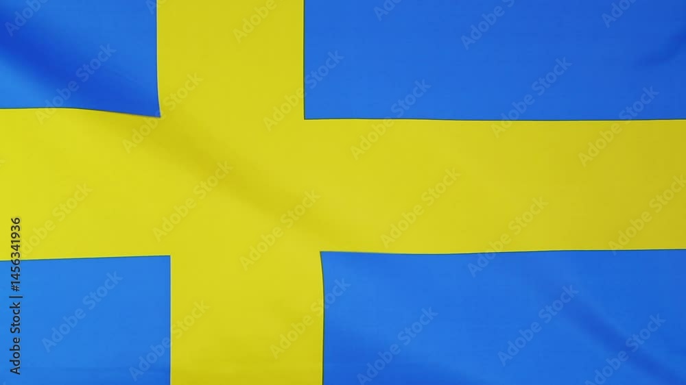 Flag of Sweden in slow motion Flag of Sweden in slow motion