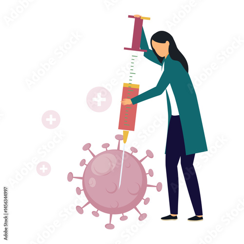 Vaccine shot Vector illustration which can easily modify or edit which can easily modify or edit