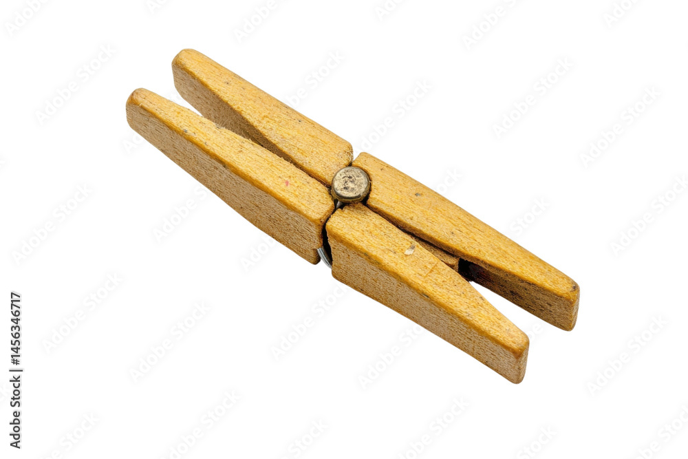 Miniature Wooden Clothespin: Perfect for Crafts, Photography, and Adorable Details. Close-up shot of on transparent background Miniature Wooden Clothespin: Perfect for Crafts, Photography, and Adorable Details. Close-up shot of on transparent background