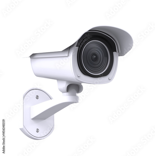 Obraz na płótnie Realistic Render of Surveillance Camera Isolated on Transparent Background w salonie