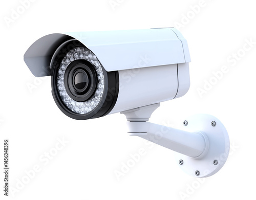 Obraz na płótnie Realistic Render of Surveillance Camera Isolated on Transparent Background w salonie