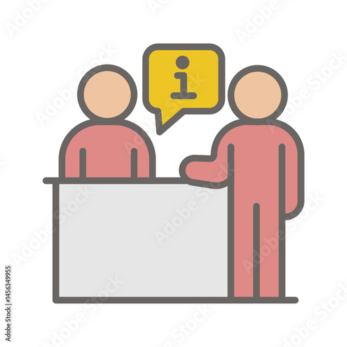 Customer Service Counter Vector Icon