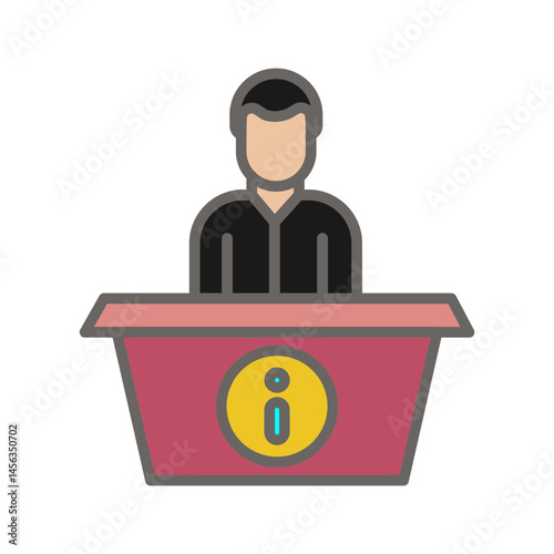 Information Desk Vector Icon