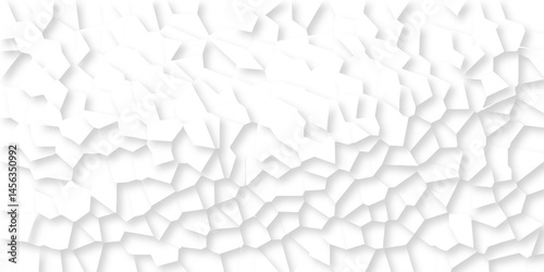 Beautiful white and crystallized polygon background. abstract light colorful stone tile pattern with shadow. modern wallpaper, trendy simple minimal geometric background abstract backdrop.