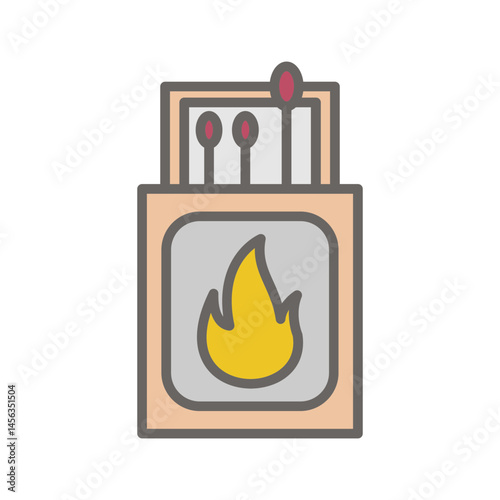 Waterproof matches Vector Icon