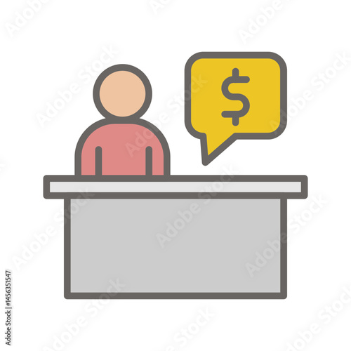 Fundraising Officer Vector Icon