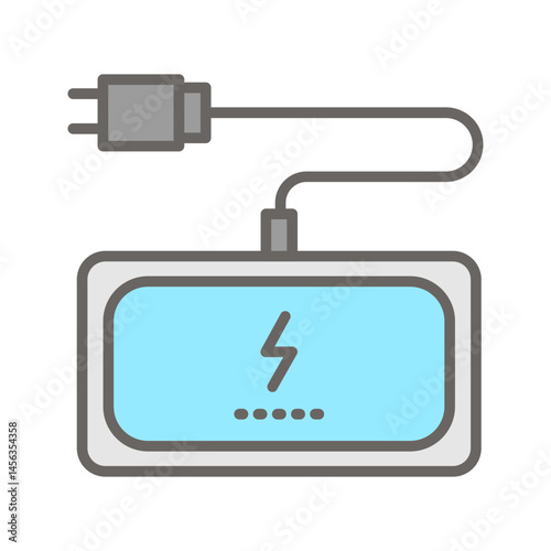 Wireless Charging Pad Vector Icon