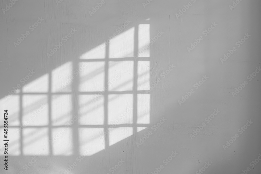Obraz premium PNG Window shadow on white wall