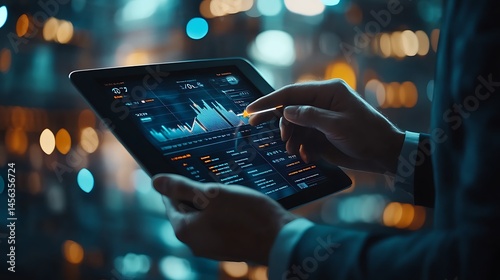 Wallpaper Mural Business Professional Analyzing Financial Data on Tablet Torontodigital.ca