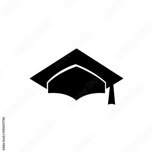 Graduation cap vector icon symbol of education and academic achievement  isolated on transparent background, no background