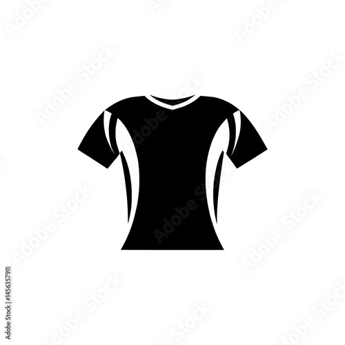 Black t shirt vector graphic apparel clothing design template mockup  isolated on transparent background, no background