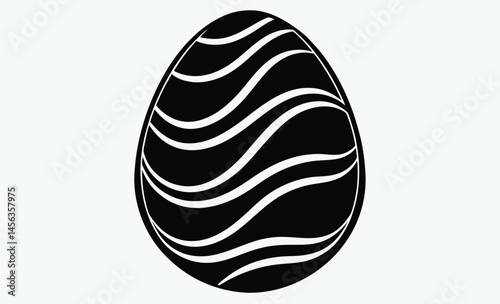 Easter egg silhouette, Easter Eggs Silhouette Vector, Eggs Vector illustration, Cute spring graphic