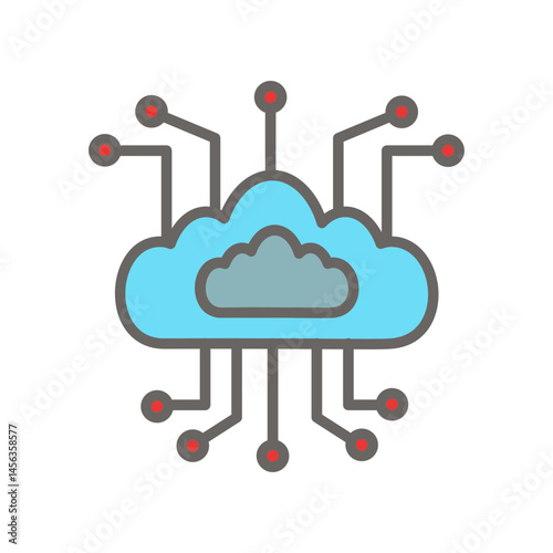 Cloud Computing Vector Icon