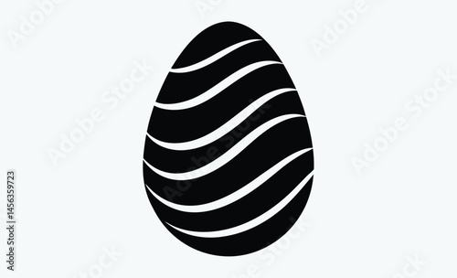 Easter egg silhouette, Easter Eggs Silhouette Vector, Eggs Vector illustration, Cute spring graphic