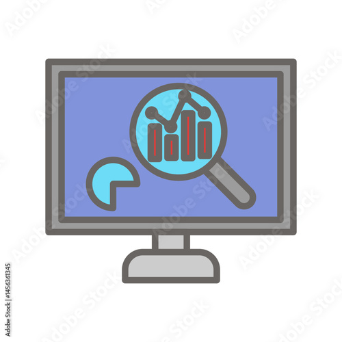 Social Media Analytics Vector Icon