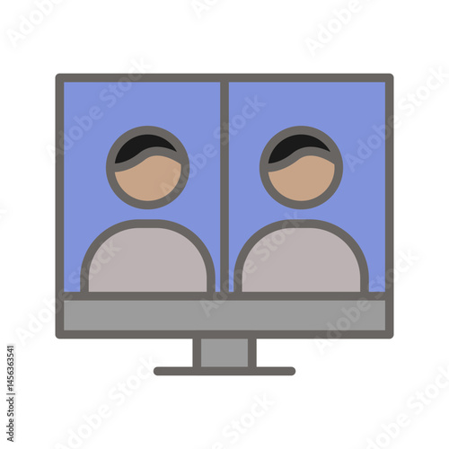 Video Conferencing Vector Icon