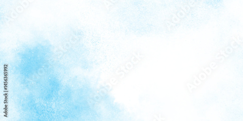 Abstract blue color clouds background, Vibrant clear blue sky with puffy and blurry natural clear clouds, Abstract blue watercolor painted sky background by teal color blue.