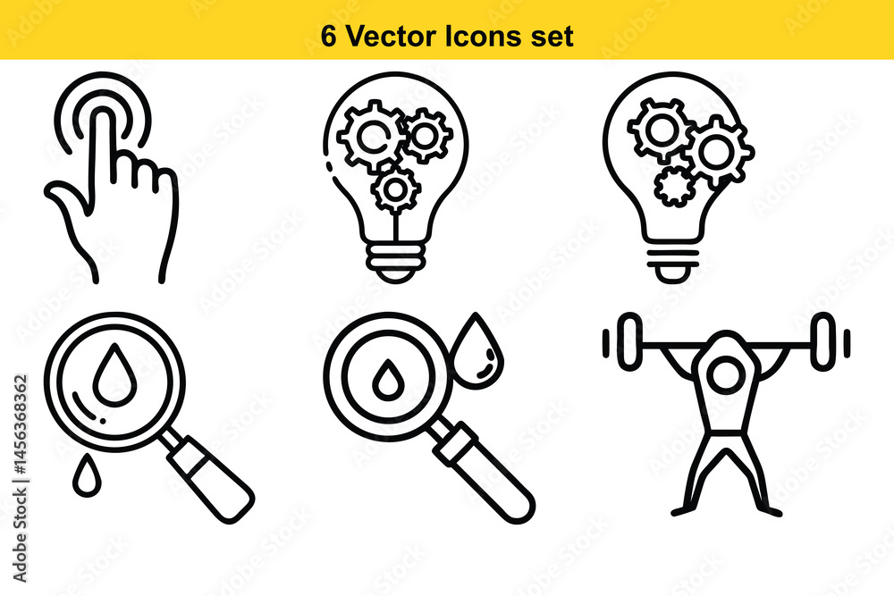 Versatile Vector Icons Set Click, Idea, Search, Fitness - Download Now! Versatile Vector Icons Set Click, Idea, Search, Fitness - Download Now!