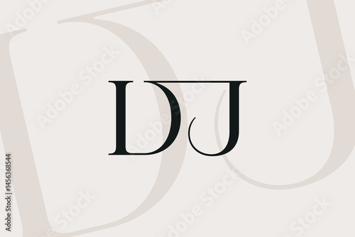 DJ or JD letter logo icon design. Classic style luxury initials monogram.
