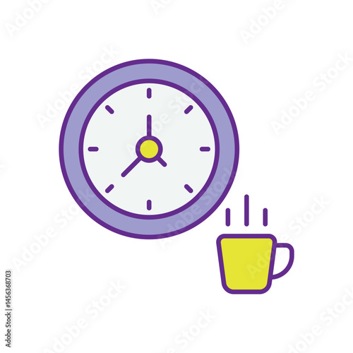 Break Time vector icons stock illustration