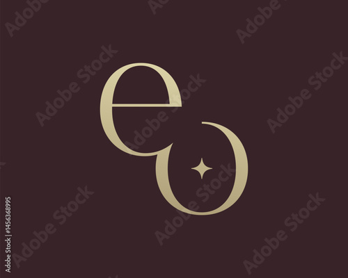 EO letter logo icon design. Classic style luxury initials monogram.