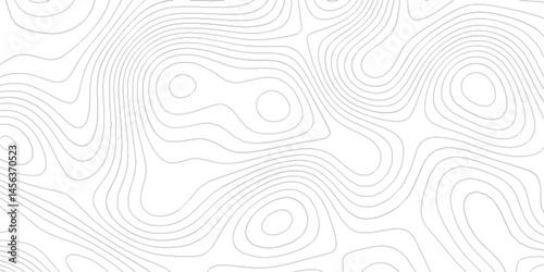 Topographic map of geology and contour map, white and gray luxury grid topography map,  geometric white abstract papercut of line topography, wood grain texture. dense lines Background.