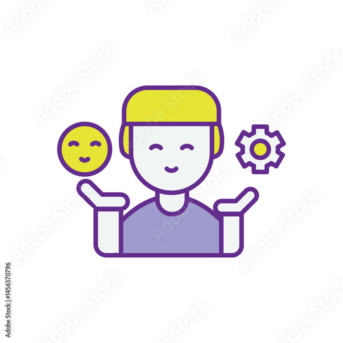 Stress Management vector icons stock illustration