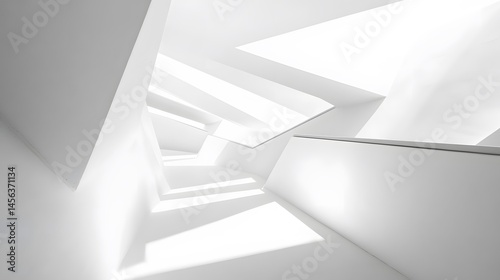 Wallpaper Mural Abstract architectural design of a modern, interior staircase. Torontodigital.ca