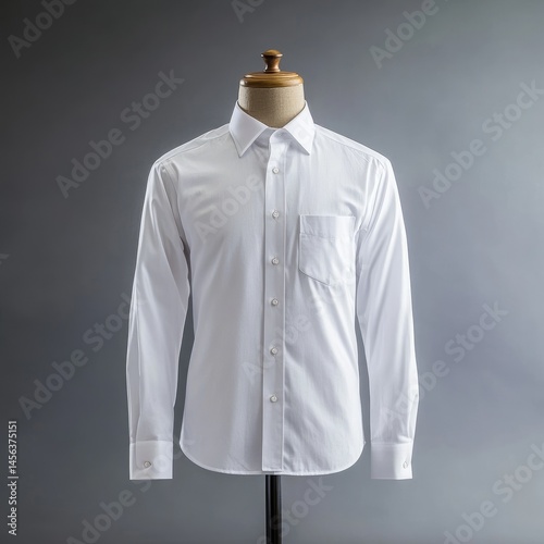 White dress shirt on a mannequin