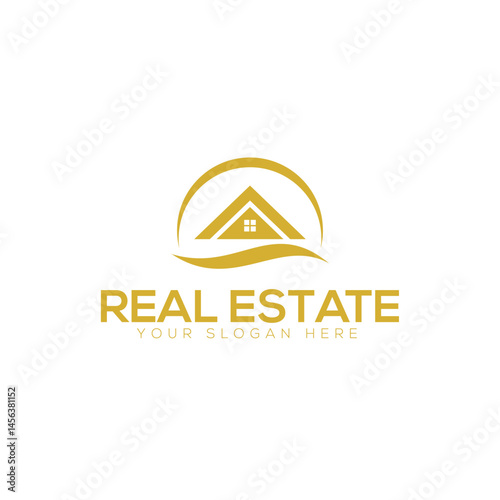 real estate minimalist logo Design template.
